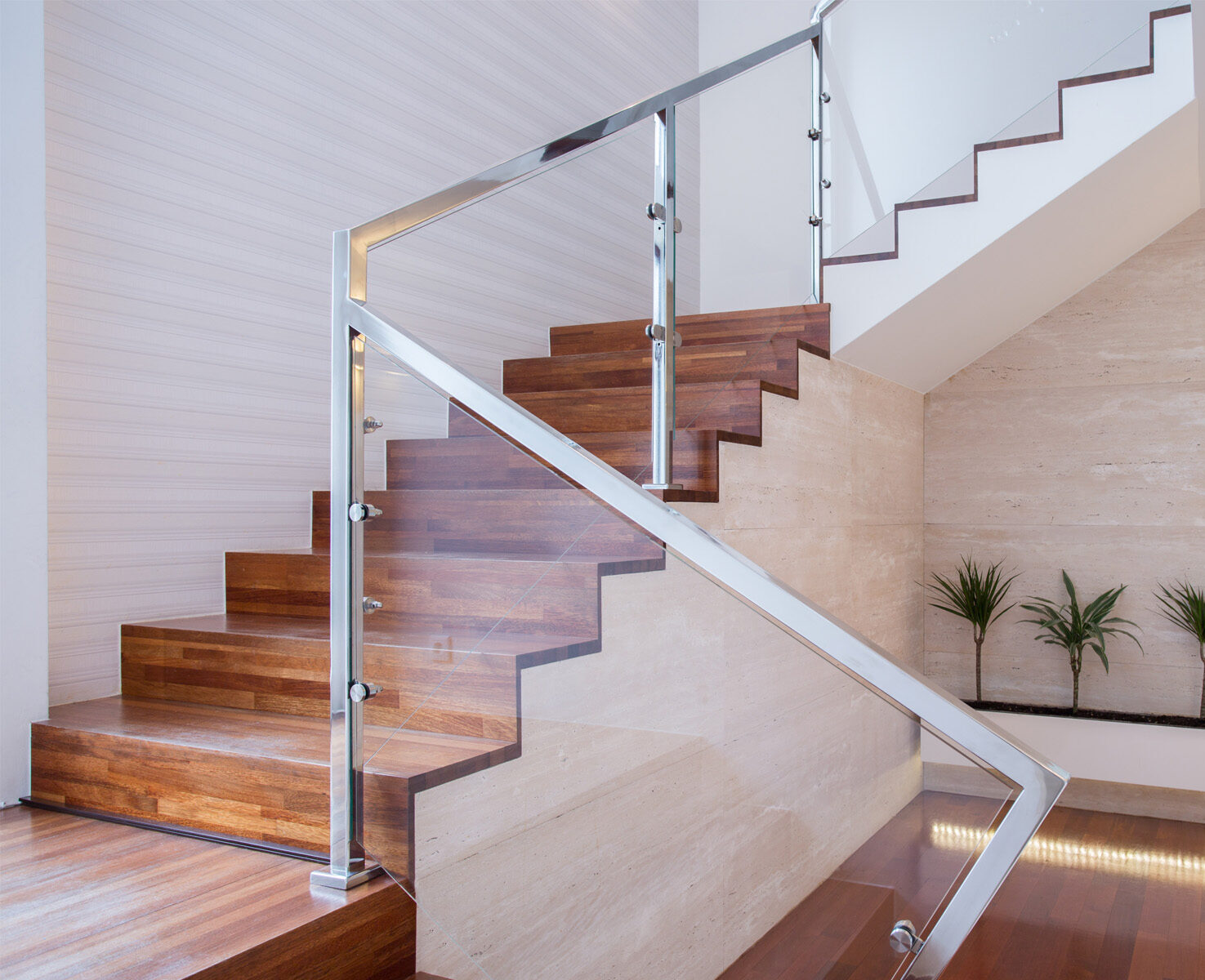 glass railing for stairs